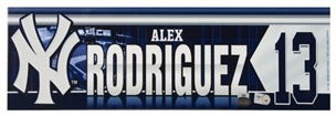 2012 Alex Rodriguez New York Yankees Locker Room Nameplate 